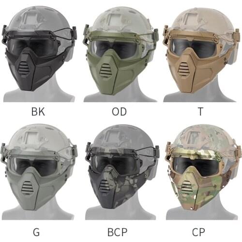Motorcycle Goggle Mask (Tactical) Detachable Mask Paintball Glasses With For Airsoft/CS/Skiing/Snowmobile/Cycling/Halloween