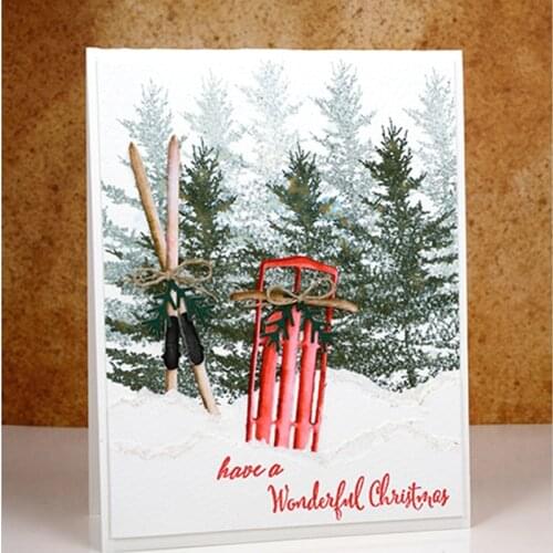 Sled Sleigh Luge Metal Cutting Dies Stencils For DIY Scrapbooking Decorative Embossing Suit Paper Cards Die Cutting Template