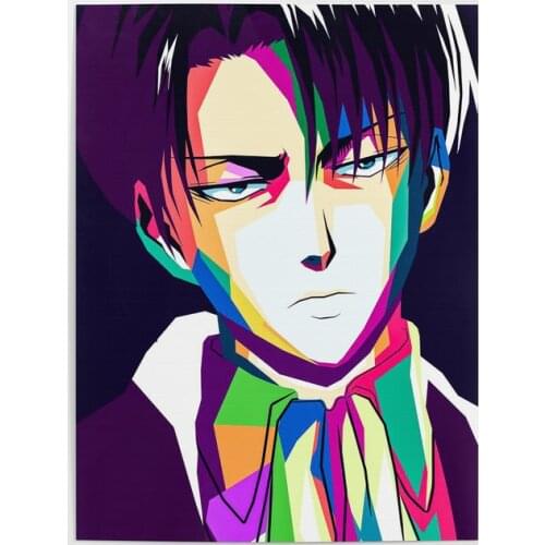 Modular Wall Art Levi Ackerman Poster HD Print Attack on Titan Canvas Painting Home Decor Living Room Anime Roles Pictures Frame