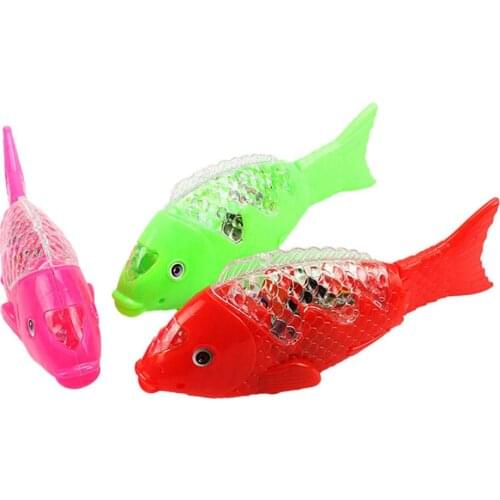 1PC Baby Bath Toy Musical Fish Toy With Lights Bathtub Music Fish Toys Simulation Musical Lighting Swimming Fish Toy For Kids