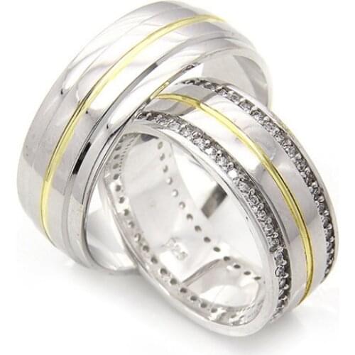 Couple Wedding Ring Sterling Silver 925 Woman And Man Luxury Jewelry Bands Fashion Engagement Anniversary Ancient Greek Model