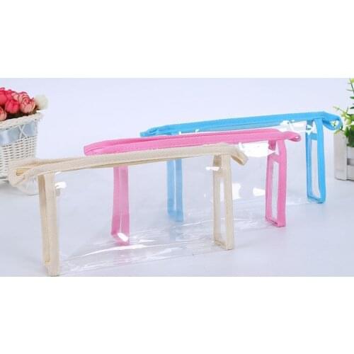 Wholesale 20*11.5*5cm Clear PVC Zipper washing cosmetic bag Clear PVC Waterproof makeup bag Gift plastic bag. 200piece\lot