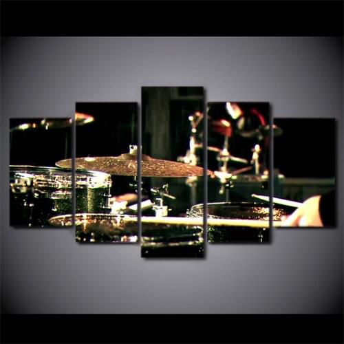 Promotion Printed Canvas Paintings Drummms Musical Instruments Wall Art Canvas Modular Living Room Bedroom Home Decoration