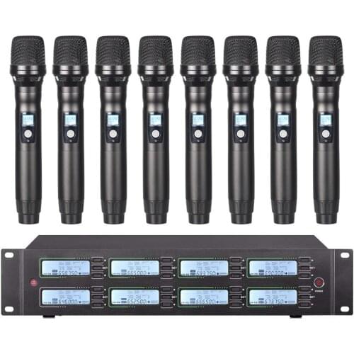 Professional UHF wireless microphone system metal handheld microphone used for school outdoor church stage microphone wireless