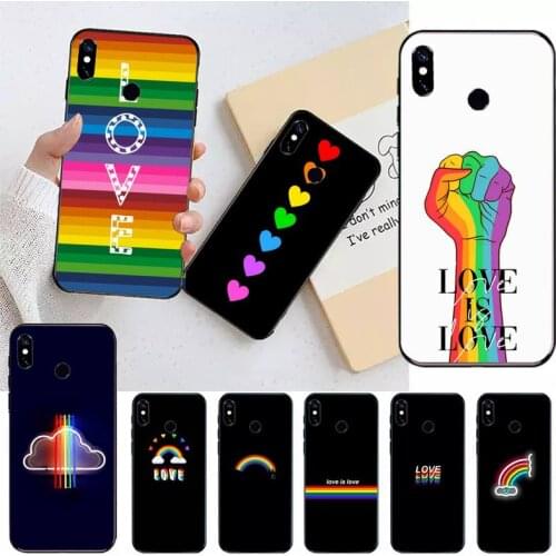 Rainbow lover gay lGBT Phone Case For Xiaomi Redmi note 7 8 9 t k30 max3 9 s 10 pro lite Luxury brand shell funda coque