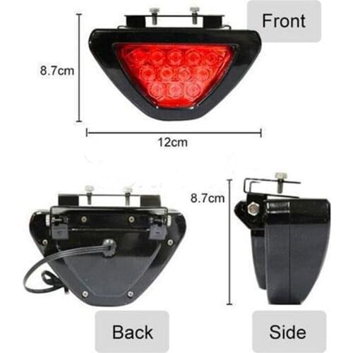 12V Car Sporty F1 Style Triangle 12LED Rear Stop Tail Third Brake Light Lamp