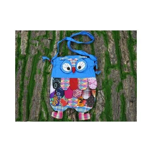 New Fashion Appliques Cute Children Gifts Versatile bag!Nice Girl&boys Owl Shoulder&Crossbody bag National canvas Cute Carrier