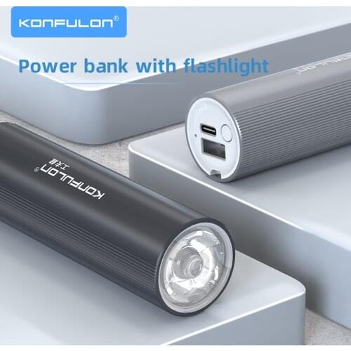 Flashlight Power Bank 5000 mah Mini Power Bank Rechargeable Flashlight 26650 Battery Bank Tent Lamp Bike Light For Outdoor