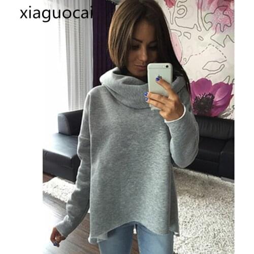 High Quality Autumn Gray Women Hoodies & Sweatshirts Novelty Polyester Hoodies for Women Brand Fashion Tops L304 35