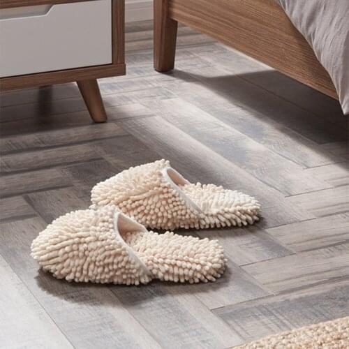 1 Pair Chenille Wipe Floor Slippers Sucking Water Anti-Skid Home Cleaning Cloth Sweep Clean Slipper Household Cleaning Products
