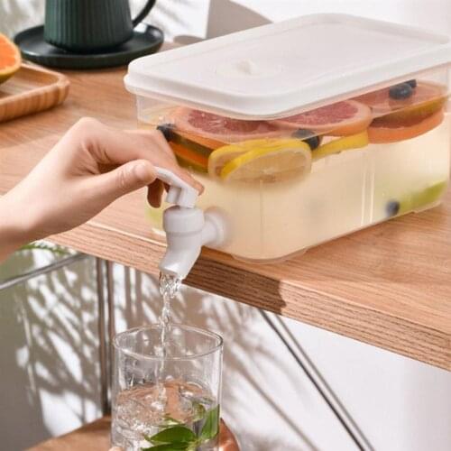 1Pc Refrigerator Cold Kettle Fruit Teapot Refillable Ice Water Bucket Home Supply Juice Storage Bottle Kitchen Drinkware