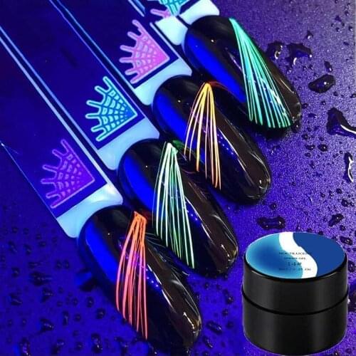 1PC Strong Stretch Luminous Nail Polish Spider Gel Creative DIY Gel Varnish Flower Drawing Color Painting Nail Tool DropShipping