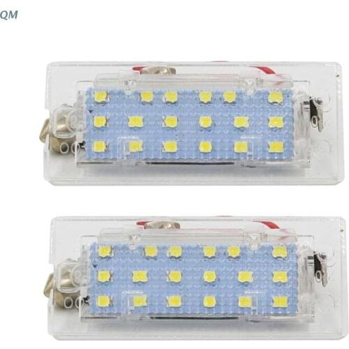 13MF 2Pcs White CANbus LED Number License Plate Light Lamp 18 SMD 3528 for bmw E53 X5 1999-2003 E83 X3 03-10