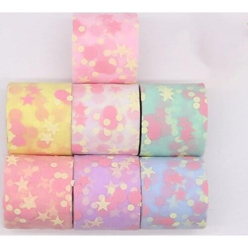 25 yards 60mm Printing Organza Satin Ribbon for DIY Crafts Hair Accessories Material Wedding Party Decor Cake Gift Packaging