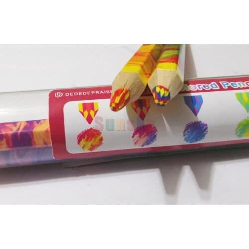 5pc/set magic Doodling color pencil rainbow pencil lapis de cor multicolored drawing pencil Plomo de arco iris Cor do arco-iris