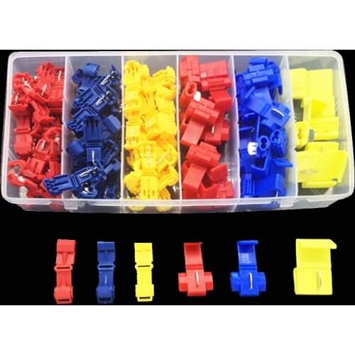 96pcs/lot Insulated 0.5-6mm Quick Splice Wire Connector Crimp Terminals 22-10 AWG Kit Cable Connectors Terminal Kit