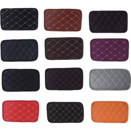 Car Leather Armrest Mat Box Cover Auto Central Arm Rest Covers Protection Pad Q9QD