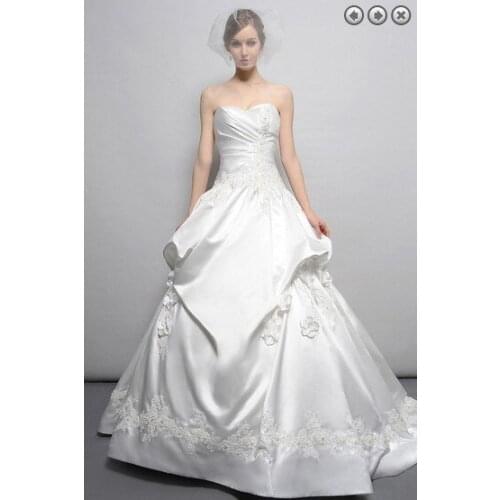 Free shipping flowers 2016 designer new bridal gown brides long plus size appliques sweetheart sexy elegant wedding dresses