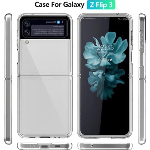 2021 Transparent Phone Case For Samsung Galaxy Z Flip 3 Anti-Fingerprint All-Inclusive Protective Cover Mobile Phone Accessories