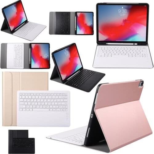 Russian/Hebrew/Spanish Wireless Bluetooth Keyboard Leather Pencil Funda Smart Capa Cover Case For Apple iPad Pro 12.9 2018 12.9"