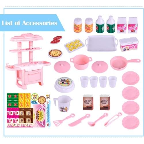 Kitchen Toy Set Utensils Plastic Cooking Pots Pans Food Dishes Kids Bady Educational Role Play Cookware Pretend Play Tools