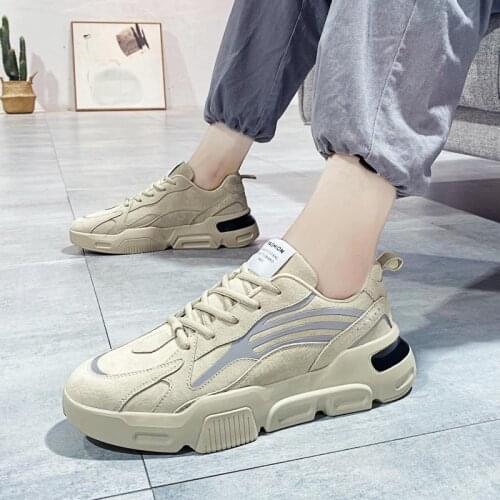Autumn Height Running Man Massive Sneakers Men Running Shoes Sport Boys Sports Shoes for Men Beige Athletic Brands Toning D-832