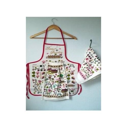 Liquid Proof Kitchen Apron 3 Pcs Set