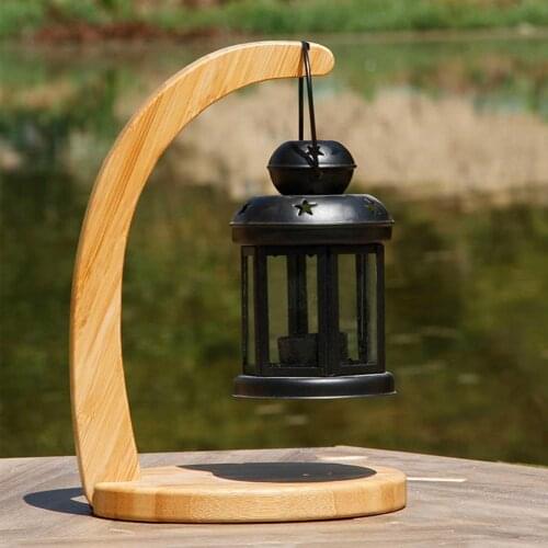 Outdoor Bamboo Banana Stand Camping Bamboo Banana Holder Tent Light Stand For Chandelier Wind Chime Solar Light