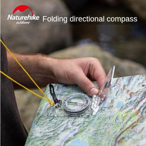 NH Outdoor Foldable Compass Filling Liquid Dial Transparent High-Precision Map Positioning Compass