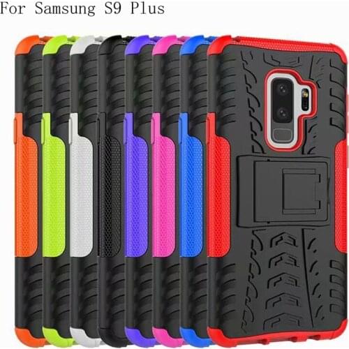 New For Samsung Galaxy S9 Plus Case TPU & PC Armor with Stand Hard Silicone Cover For Samsung Galaxy S9 Plus S9Plus S9+ 6.2"