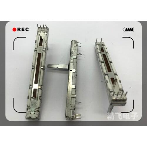Original new 100% RS60112A 75mm double straight slide potentiometer B100K*2 shaft length 20MM (SWITCH)