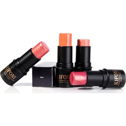 KIFONI 4 color baked blush Makeup blush stick Palette Face Cheek cream Blusher sticker Long Lasting Nude Natural Cosmetics T1546