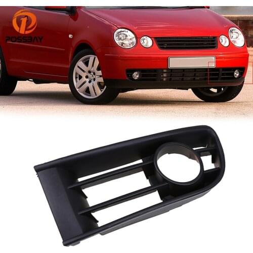 POSSBAY Left / Right Car Front Lower Fog Light Grille Foglamp Grill Cover Fit for VW Polo Typ 9N 2002-2005 Car Styling