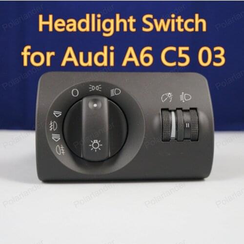 Polarlander Free Shipping Fog Head Light Lamp Repair Kit Cover for A/udi A6 C5 03 Headlight Switch 4B1941531f
