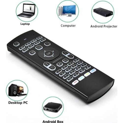 MX3 2.4G Wireless Remote Control Smart Voice Backlit IR Learning Air Mouse Keyboard For Android Smart TV Box X96 H96 MAX A95X