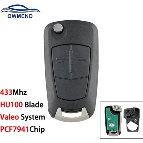 BHKEY Valeo System for Opel Key PCF7941 Chip Smart Car Key for Opel/Vauxhall Astra H 2004-2009, Zafira B 2005-2013 Remote Key