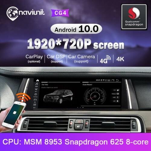 Snapdragon 2 din android 10 car radio with screen For BMW 7 Series F01 F02 2009-2015 CIC NBT video players Multimedia auto audio