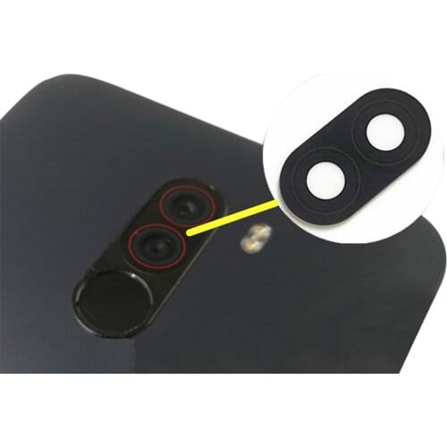 1pcs For Xiaomi Pocophone F1 Camera Glass Lens Back Rear Camera Glass Lens, with Adhesive Replace Part Repair Spare Accessories
