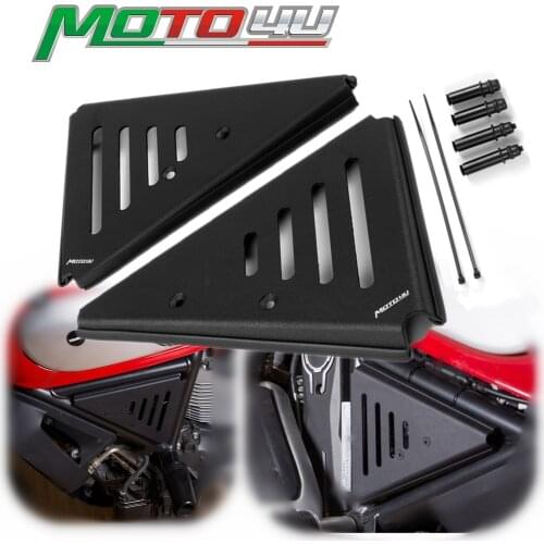 For Ducati Scrambler Aluminum Airbox Triangle Cover Frame side protection Black Motorcycle Accessories Decoration Classic 2016