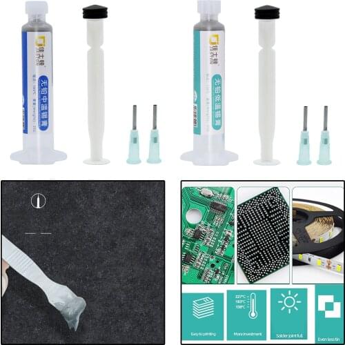 Solid Solder Paste Dispenser No-Clean Lead-Free Low Temperature Melts 35g, Prevent the Oxidation Process