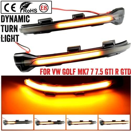 2 pieces Side Mirror indicator dynamic blinker LED Turn Signal Light For VW Golf 7 MK7 7.5 GTI R Sportsvan Touran L II