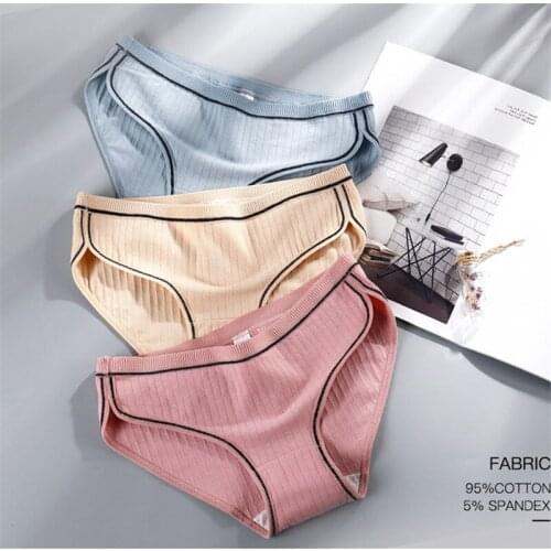 3Pcs Sexy Womens Panties Seamless Female Underwear Thread Cotton Panties Crotch Antibacterial ladies Fashion Briefs Lingerie
