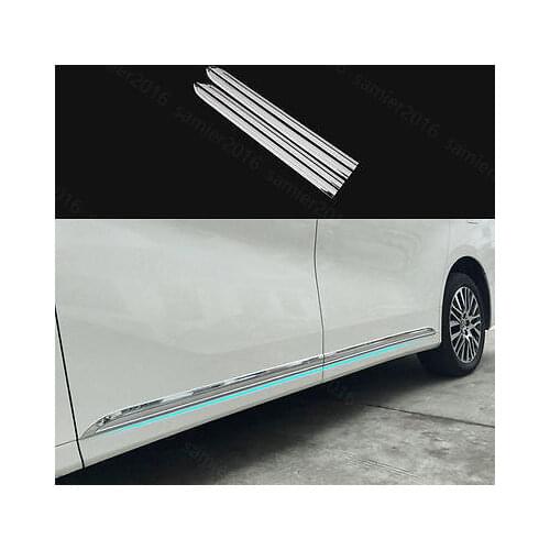 4x Chrome Fit For Toyota Alphard 15-17 Body door Side Molding trim Cover Strip