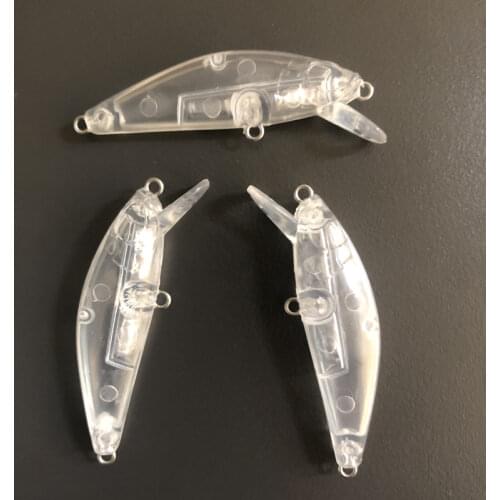 5.5cm/6.5g Blank Crankbait Vib Minnow wobbler Unpainted Hard Bait Fishing Lure Bodies Tackle Hard Fishing Lures 10pcs