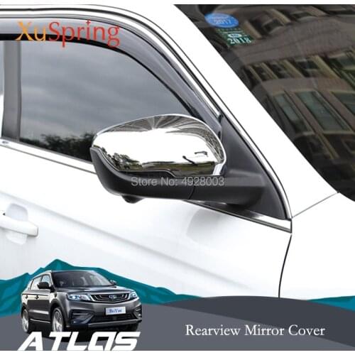 Car Rear View Mirror Cover Protective Stickers Trim Garnish ABS Chrome For Geely Atlas Boyue Emgrand NL-3 Proton X70 2016-2021