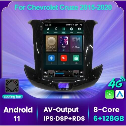 DSP RDS Android 11 Car Radio Navigation GPS For Chevrolet Cruze 2015 2016-2020 Multimedia Carplay Auto 6G+128G WIFI BT OBD DVR