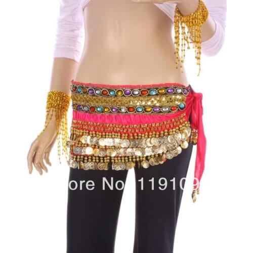 FREE SHIPPING belly dance waist chains Double row gem , Indian dance hip scarf clothes,8 colors
