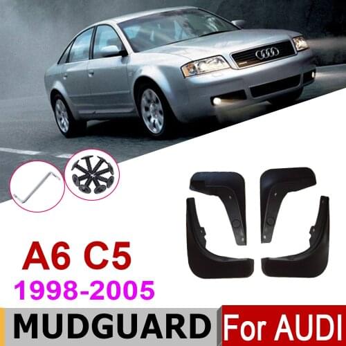 Mud Flaps For Audi A6 C5 Sedan 2005~1998 Mud Flaps Splash Guards Mudguarda Accessories 2004 2003 2002 2001 2000 1999