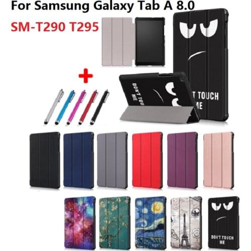 Tablet Funda For Samsung Galaxy Tab A 8.0 2019 Case SM-T290 SM-T295 T290 T290 T295 PU Leather Hard PC Back Shell Tab A 8 Cover