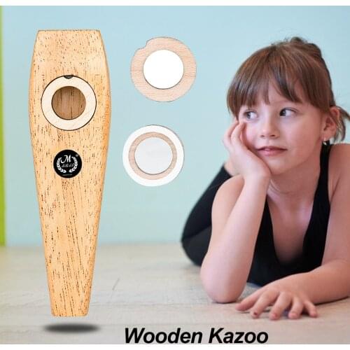 Wooden Kazoos Musical Instruments Flutes Diaphragm Mouth Kazoos Wood Pallets Kazoo Music Sturdy Good Companion For Guitar